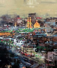 Shan Amrohvi, 30 x 36 inch, Acrylic on Canvas, Cityscape Painting, AC-SA-200
